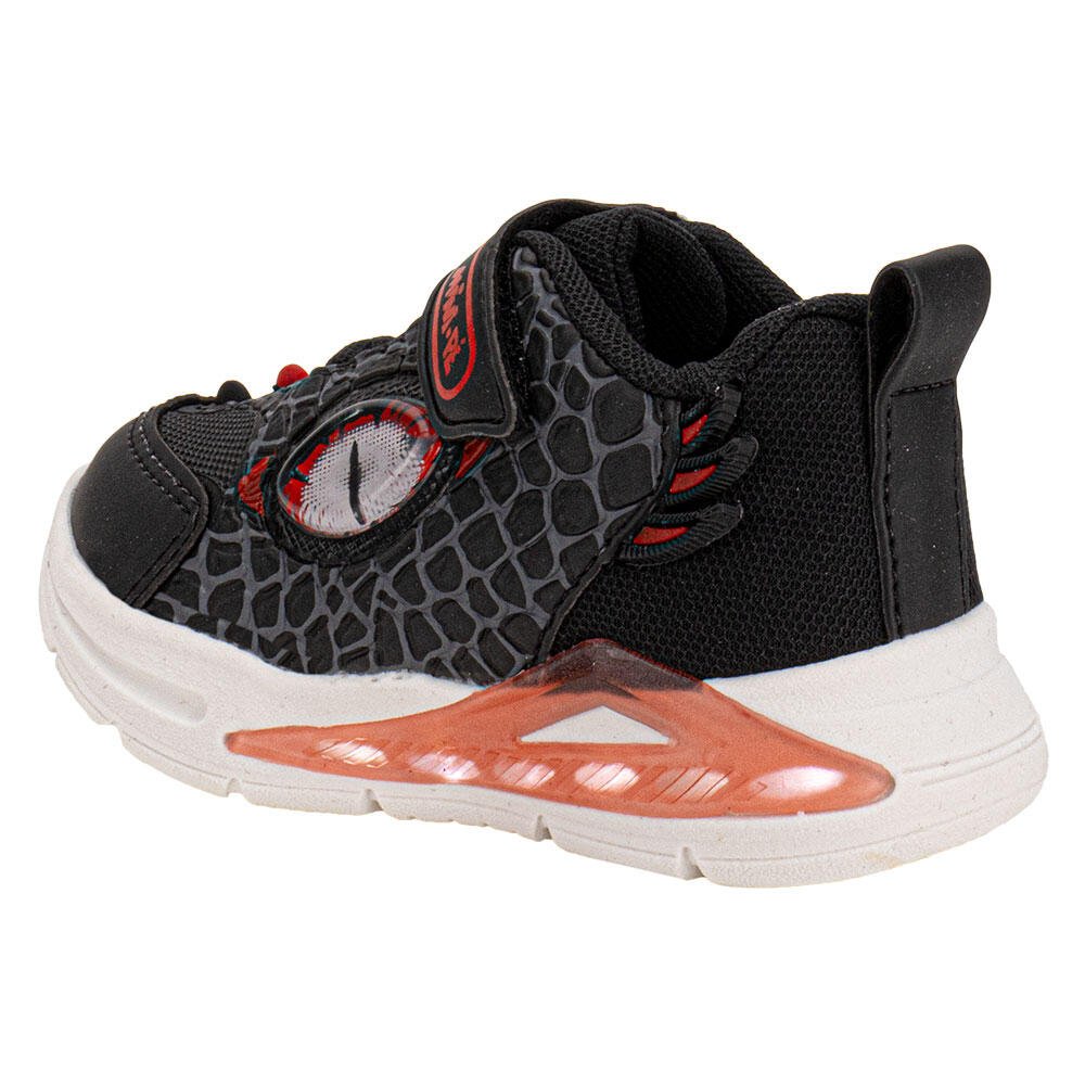 TÊNIS INFANTIL LED MINIPÉ MP2418 Preto/Vermelho 3