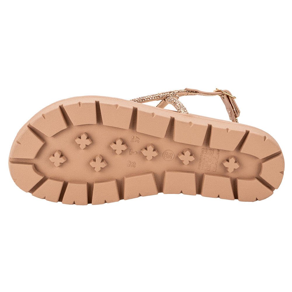 SANDÁLIA FEMININA FLAT VIA MARTE 102008  Marrom 4