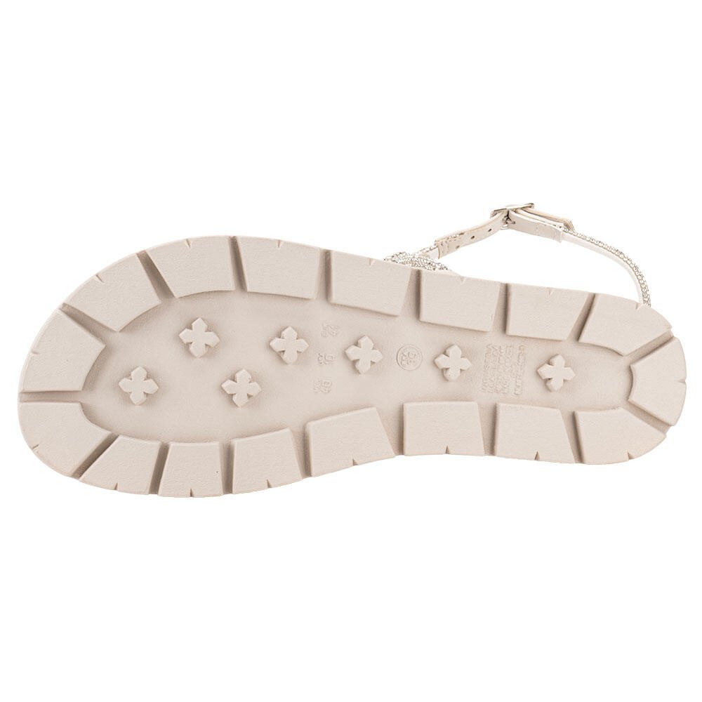 SANDÁLIA FEMININA FLAT VIA MARTE 102008  Bege 4