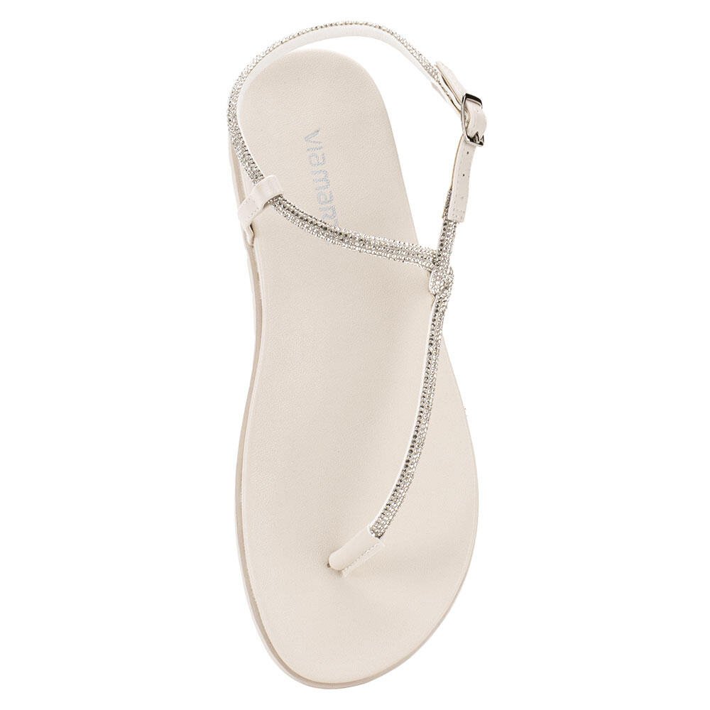 SANDÁLIA FEMININA FLAT VIA MARTE 102008  Bege 5