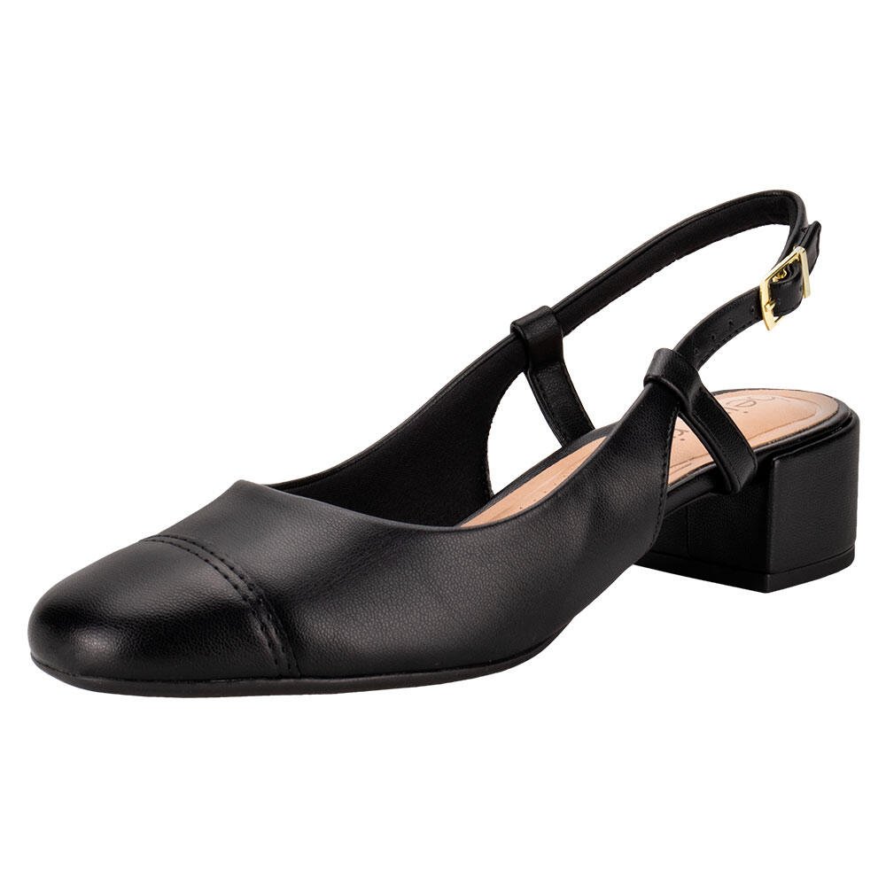SAPATO FEMININO SALTO GROSSO BEIRA RIO 4301111 Preto 1