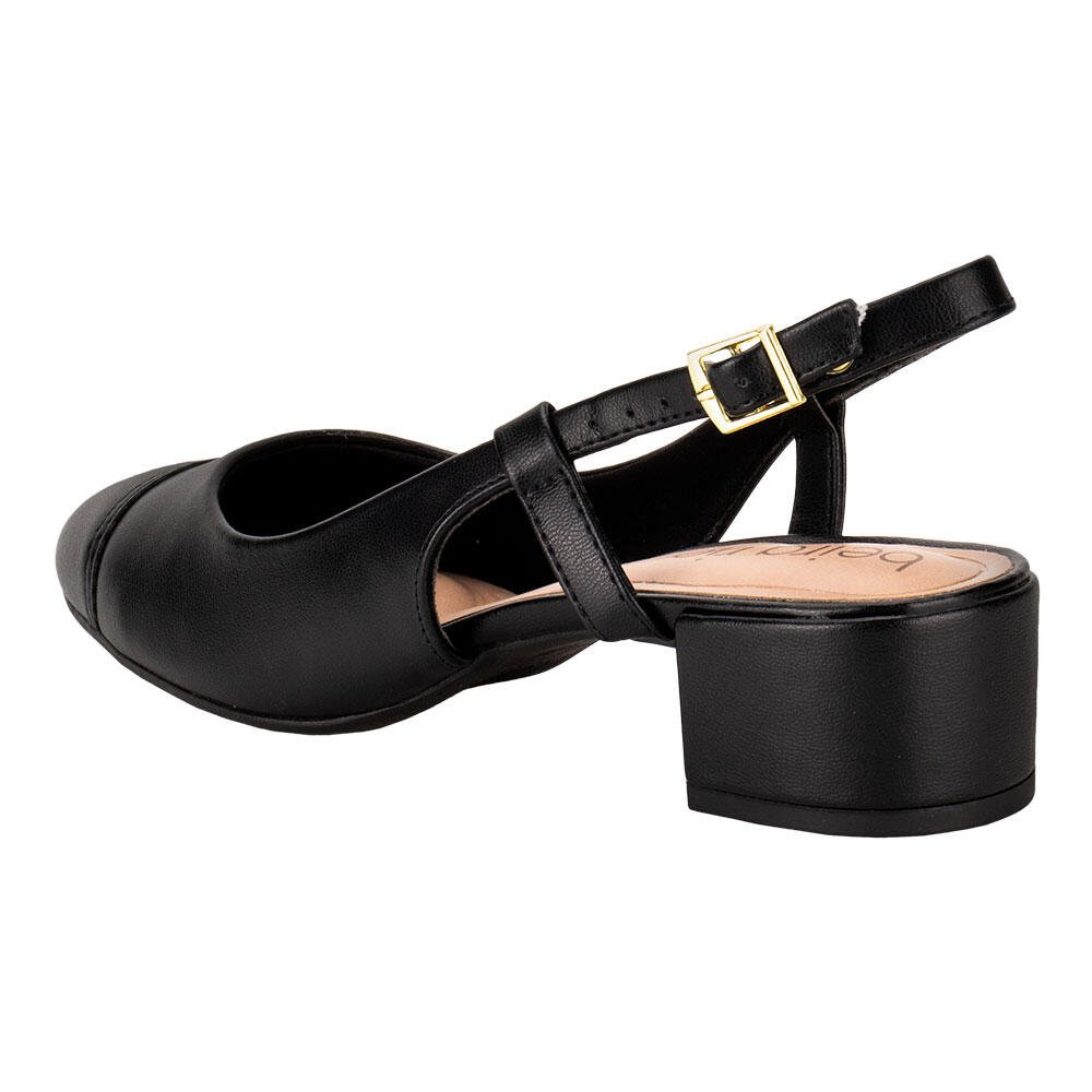 SAPATO FEMININO SALTO GROSSO BEIRA RIO 4301111 Preto 3