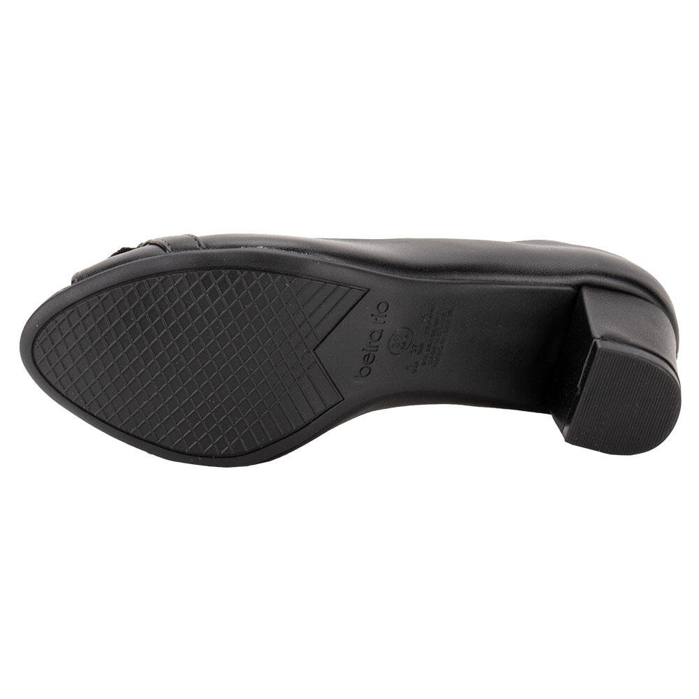 PEEP TOE FEMININO SALTO GROSSO BEIRA RIO 4777498  Preto 4