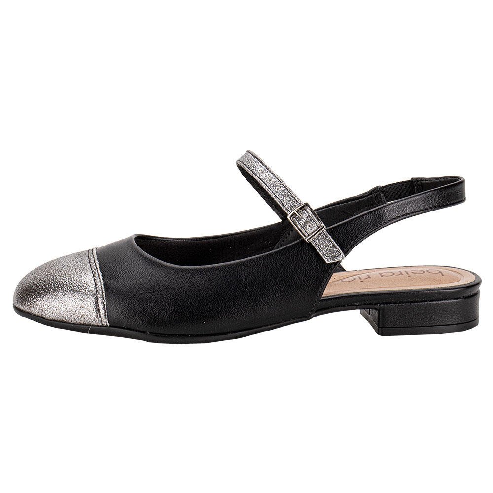 SAPATO FEMININO SALTO GROSSO BEIRA RIO 4318105 Preto/Cinza 2