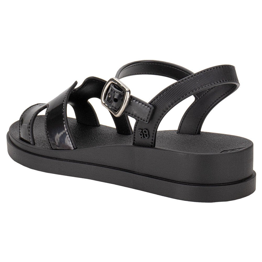SANDÁLIA FEMININA FLAT DAILY ZAXY 19155  Preto 3