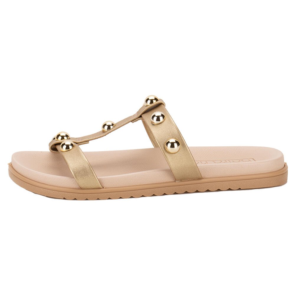 TAMANCO FEMININO FLAT BEIRA RIO 8529107 Dourado 2