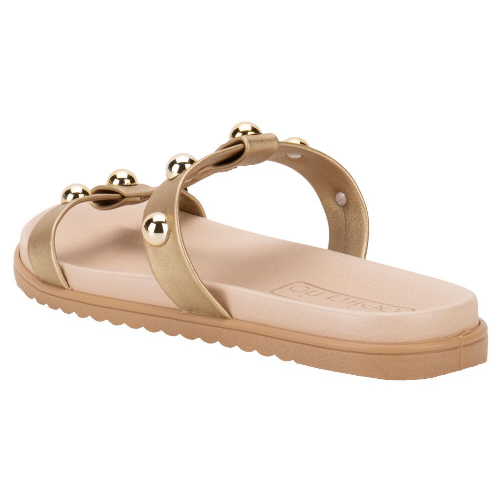 TAMANCO FEMININO FLAT BEIRA RIO 8529107 Dourado 3