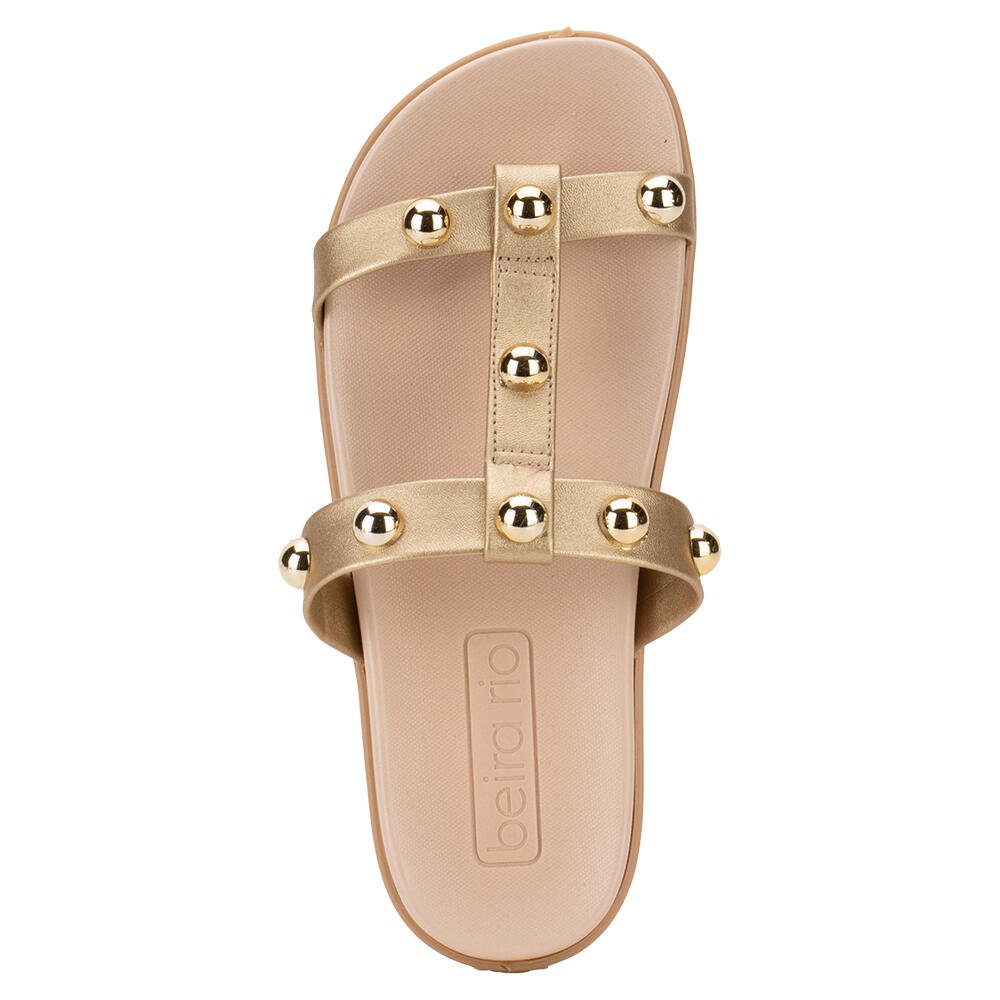 TAMANCO FEMININO FLAT BEIRA RIO 8529107 Dourado 4