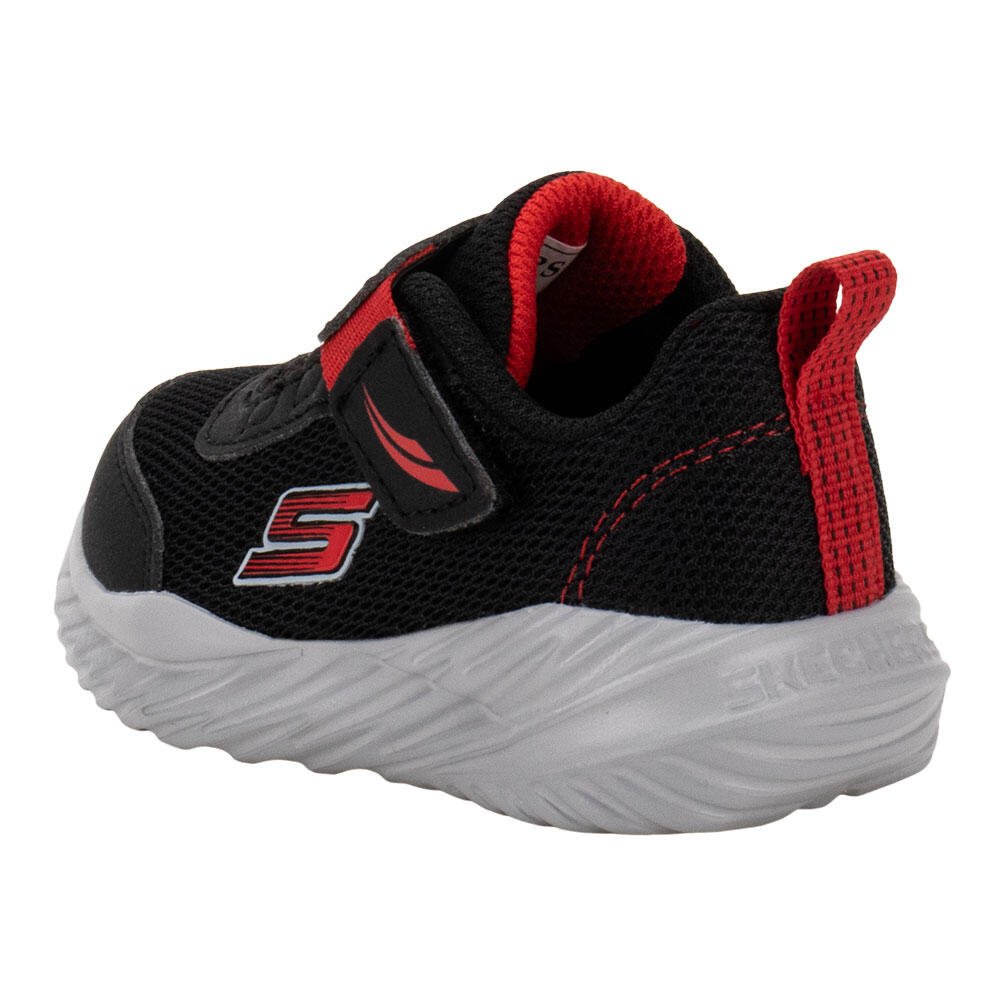 TÊNIS INFANTIL NITRO SPRINT SWIFT BUDDIES SKECHERS 407313N  Preto/Vermelho 3
