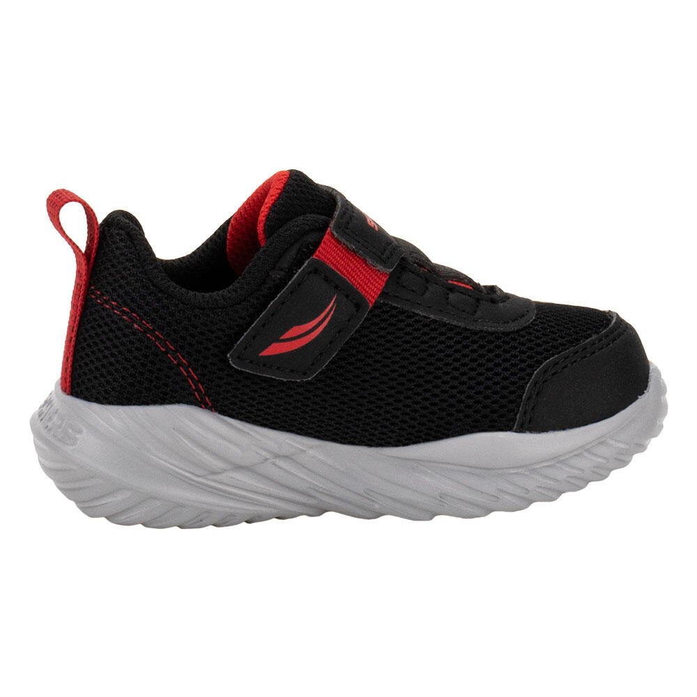 TÊNIS INFANTIL NITRO SPRINT SWIFT BUDDIES SKECHERS 407313N  Preto/Vermelho 5