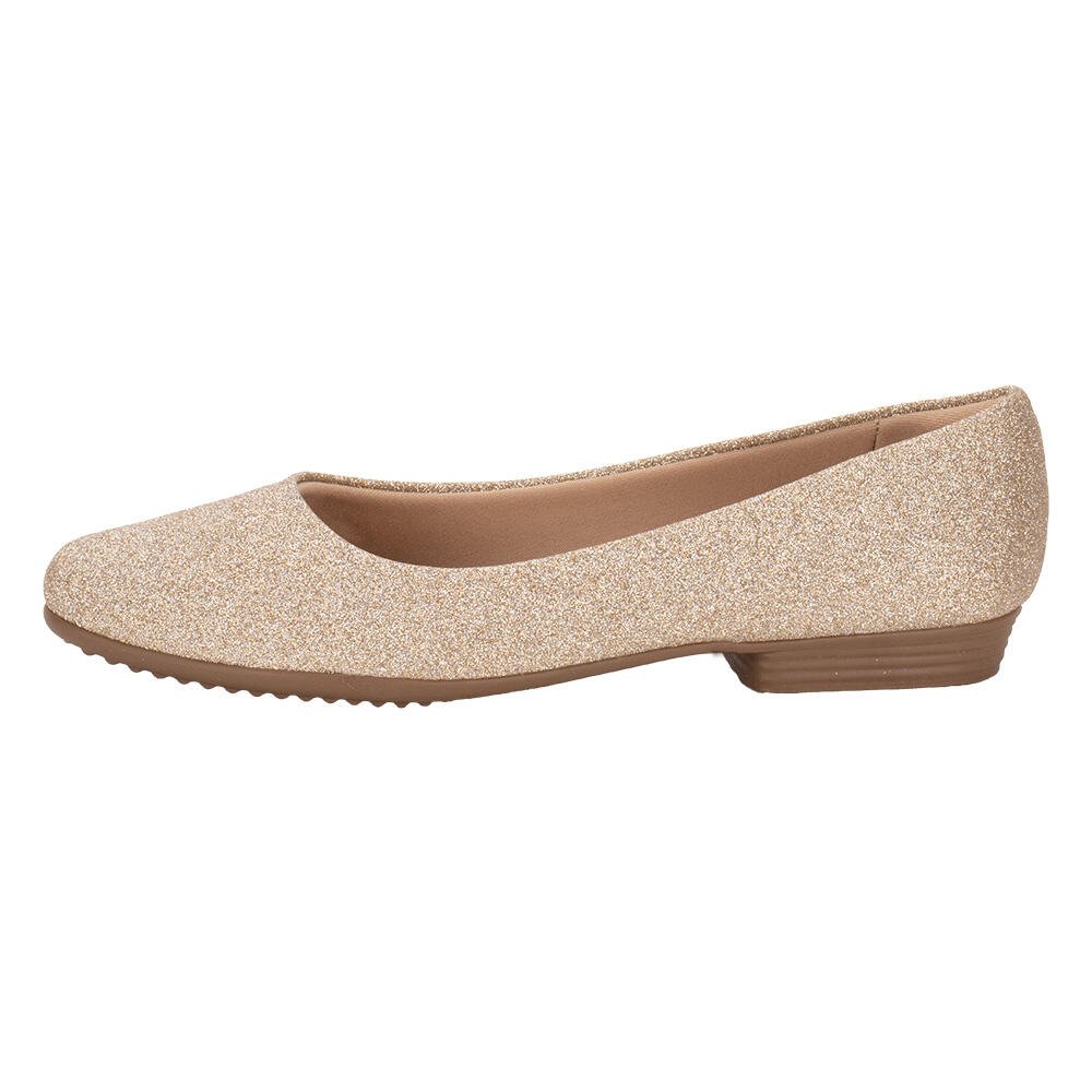 SAPATILHA FEMININA FLAT PICCADILLY 250115  Dourado 2
