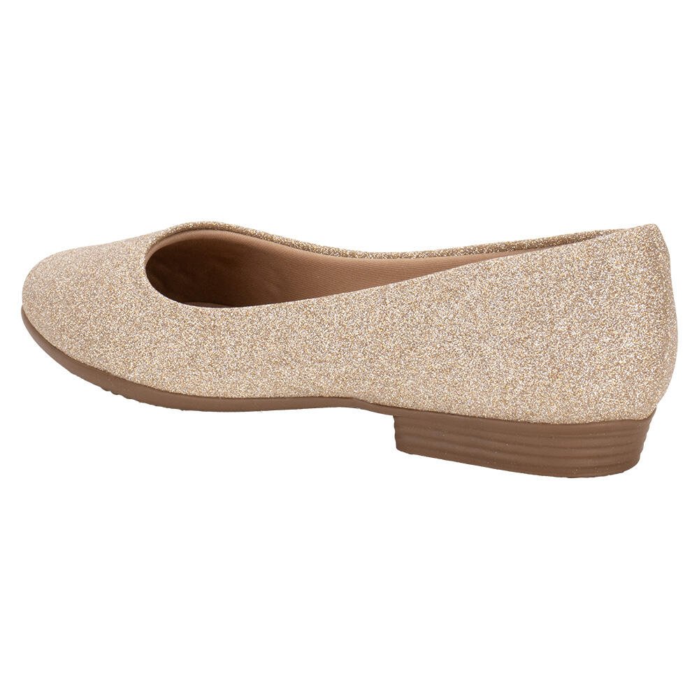SAPATILHA FEMININA FLAT PICCADILLY 250115  Dourado 3