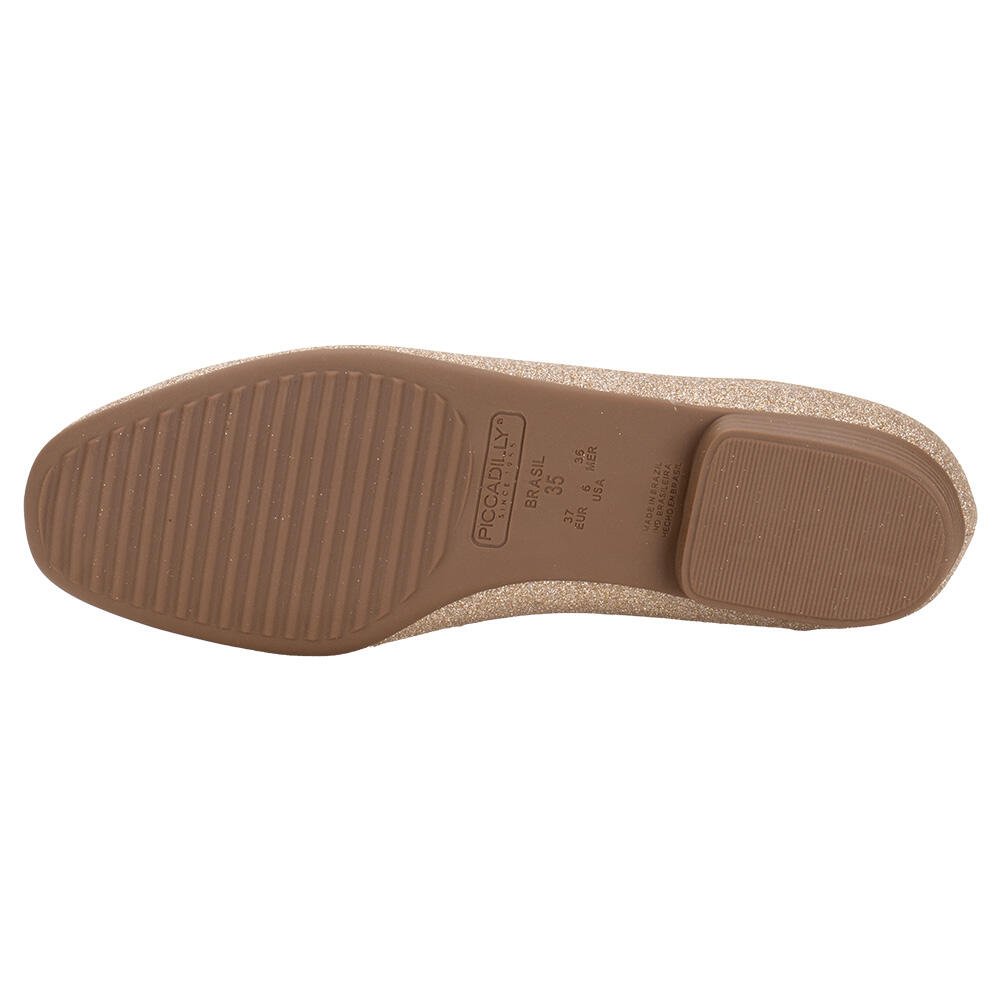 SAPATILHA FEMININA FLAT PICCADILLY 250115  Dourado 4