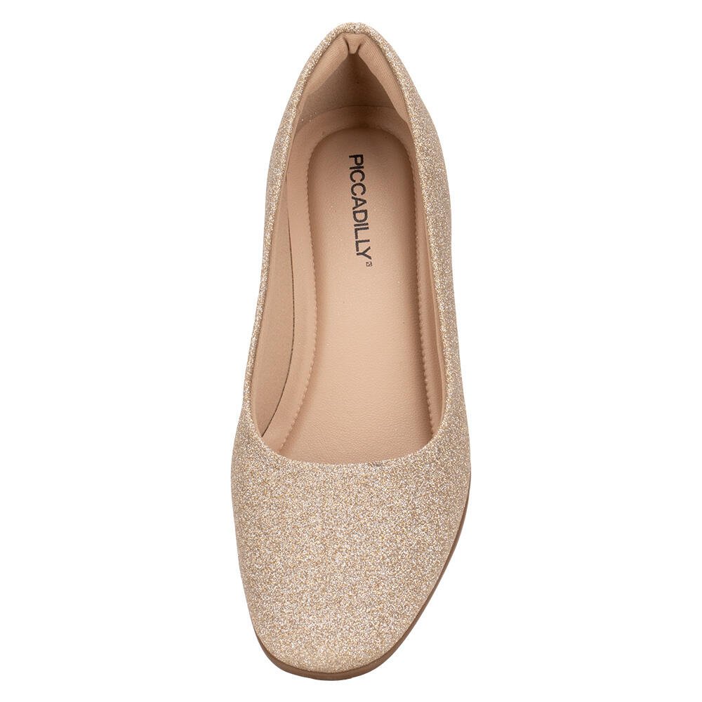 SAPATILHA FEMININA FLAT PICCADILLY 250115  Dourado 5