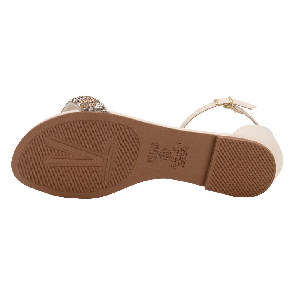 SANDÁLIA FEMININA FLAT VIZZANO 62351704  Marfim 4