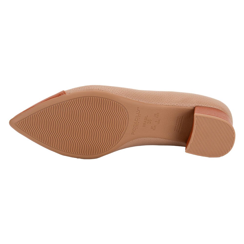 SAPATO FEMININO SALTO GROSSO PICCADILLY 739015 Salmão 4