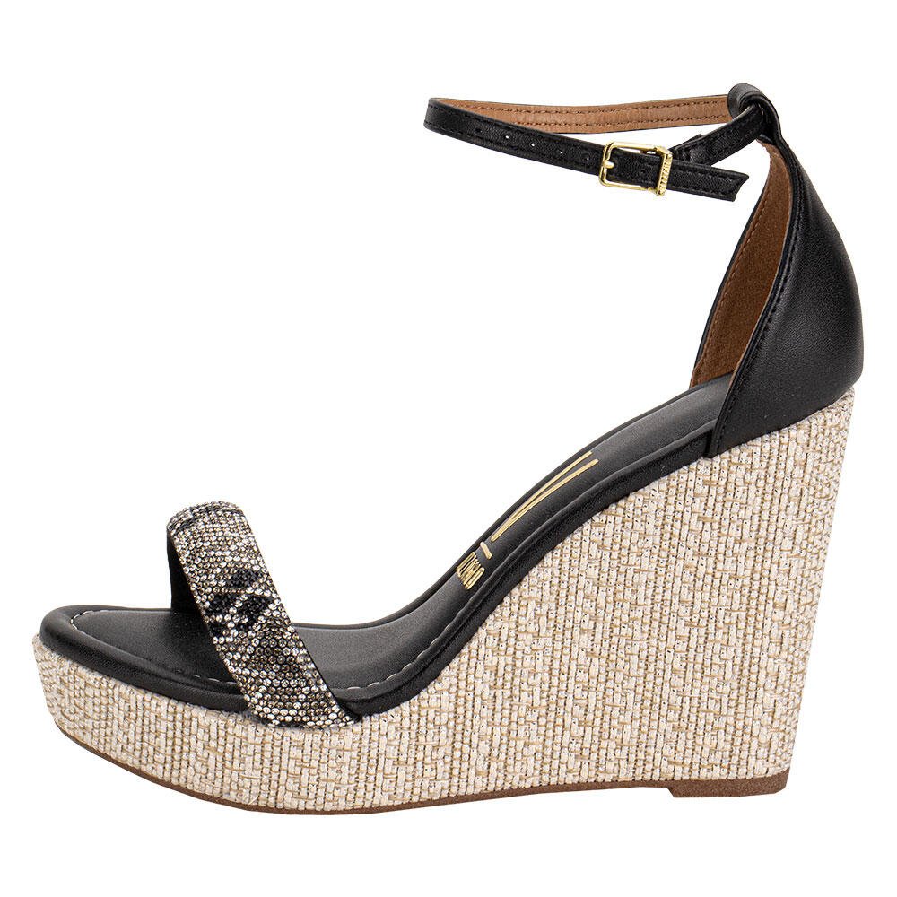 SANDÁLIA FEMININA ANABELA VIZZANO 62832115 Preto 2