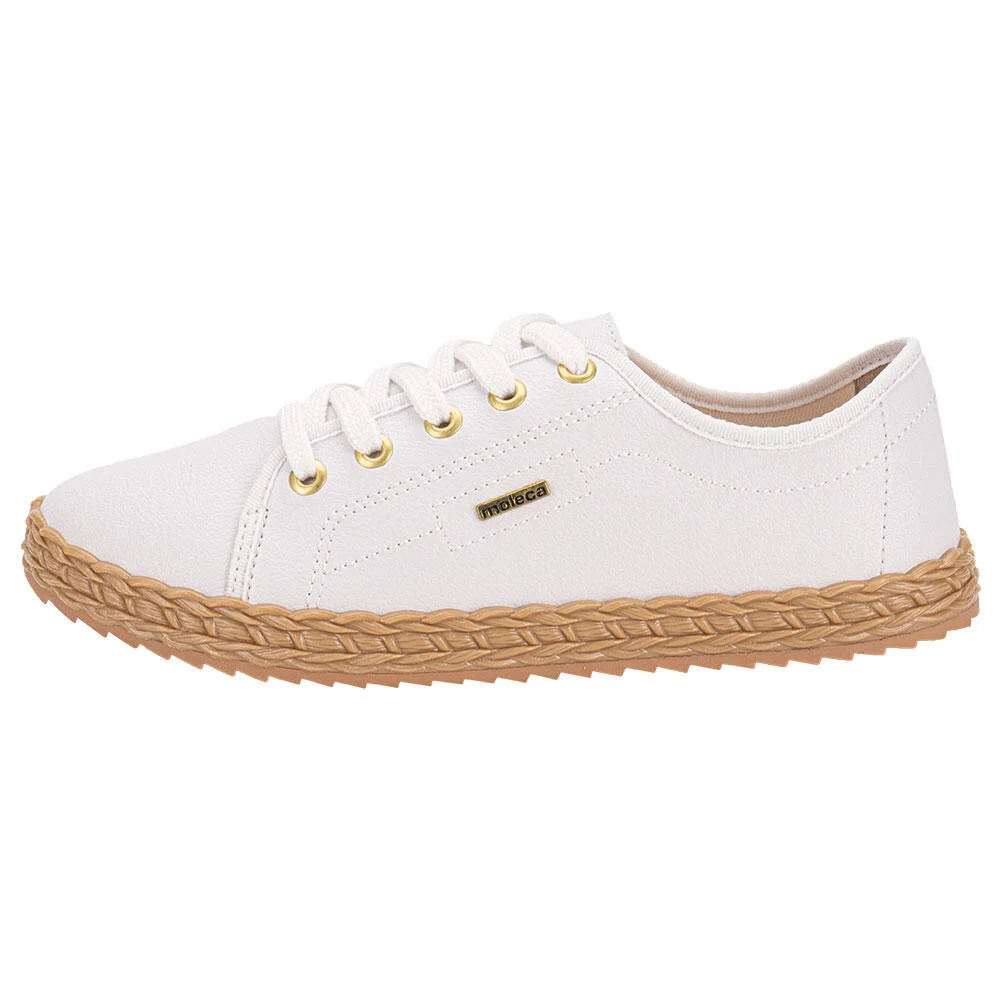 TÊNIS FEMININO CASUAL MOLECA 5696332  Branco 2