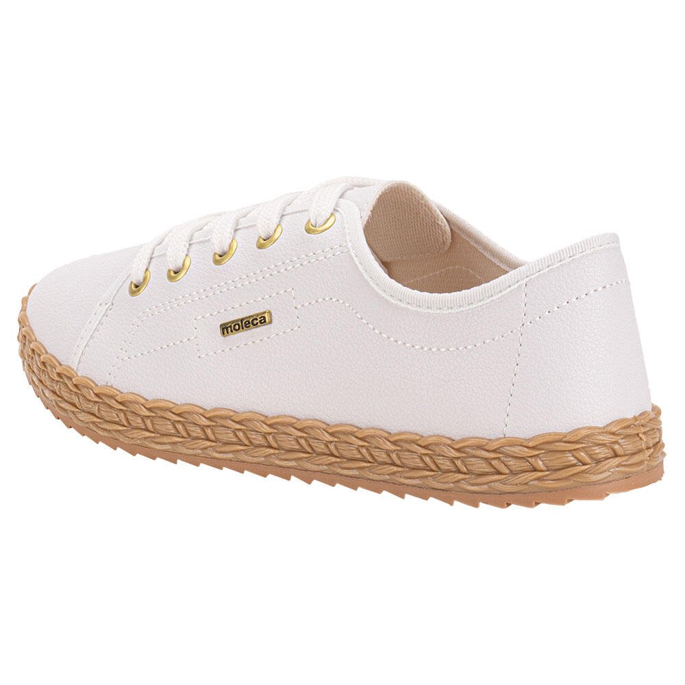 TÊNIS FEMININO CASUAL MOLECA 5696332  Branco 3
