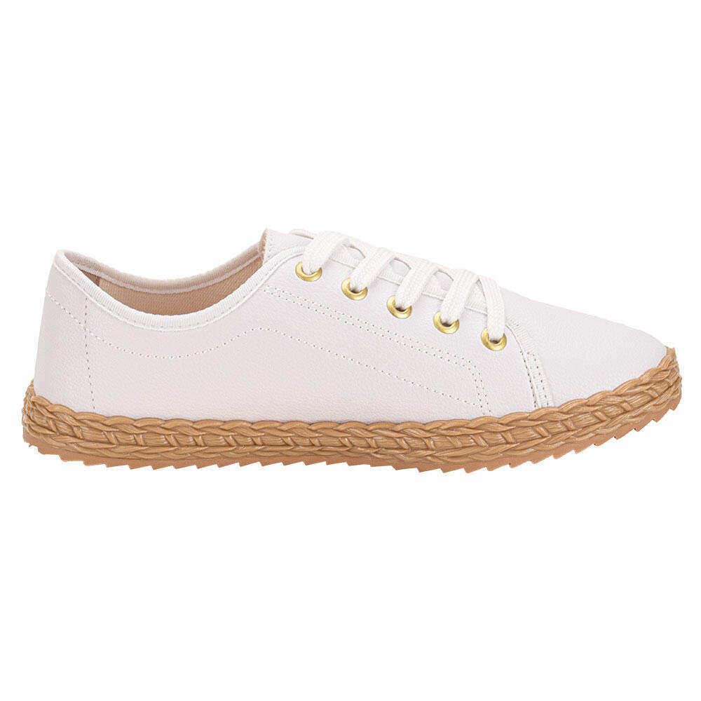 TÊNIS FEMININO CASUAL MOLECA 5696332  Branco 5