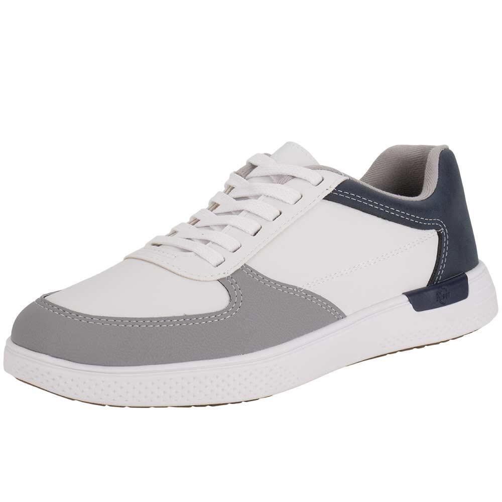 TÊNIS MASCULINO CASUAL BRSPORT 2270113 Branco/Cinza 1