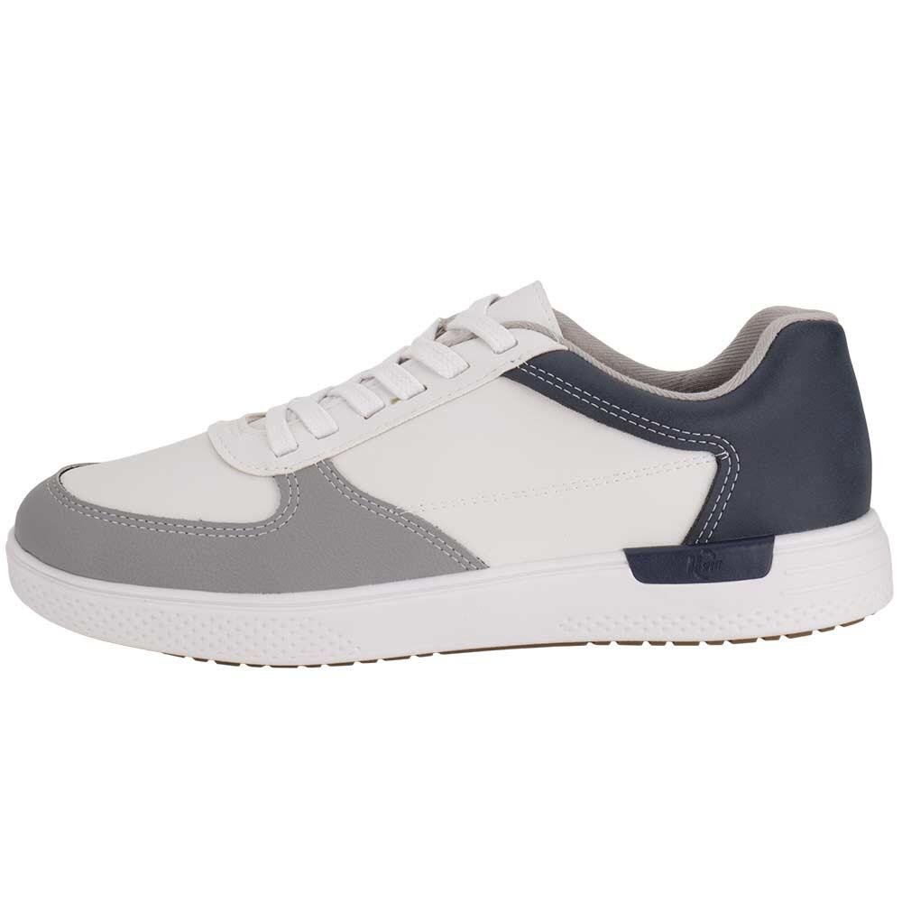 TÊNIS MASCULINO CASUAL BRSPORT 2270113 Branco/Cinza 2