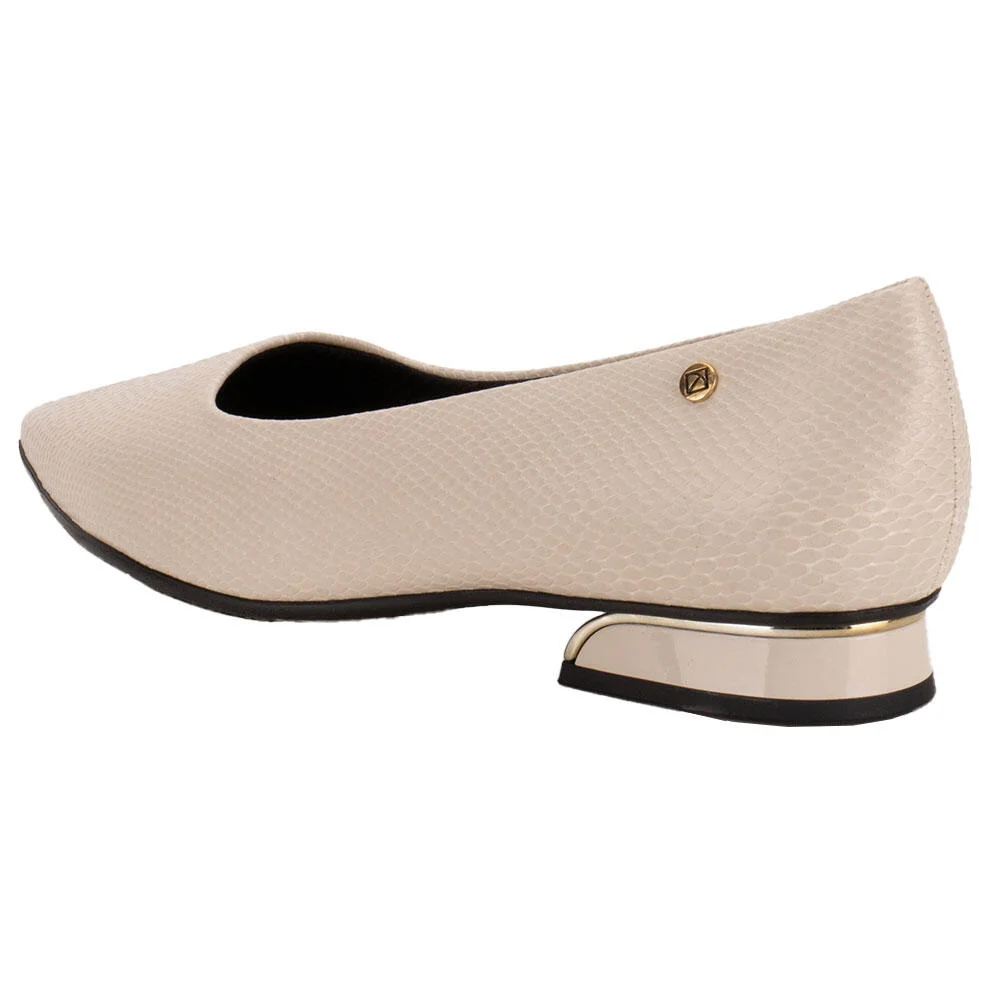 SAPATO FEMININO SALTO GROSSO PICCADILLY 279004  Marfim 3
