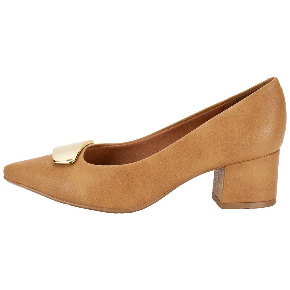 SAPATO FEMININO SALTO GROSSO VIZZANO 1220377  Marrom 2