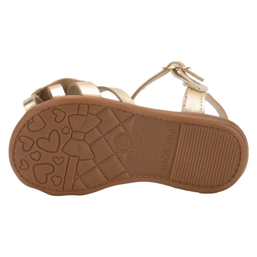 SANDÁLIA INFANTIL BABY MOLEKINHA 2724117  Dourado 4