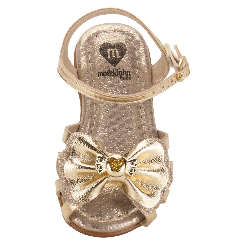 SANDÁLIA INFANTIL BABY MOLEKINHA 2724117  Dourado 5