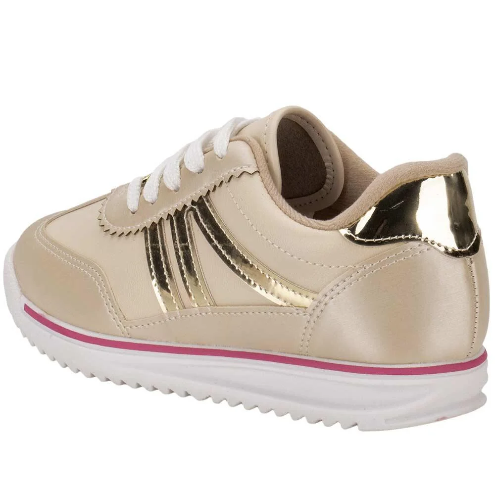 TÊNIS INFANTIL MOLEKINHA 2583203 Bege/Ouro 3