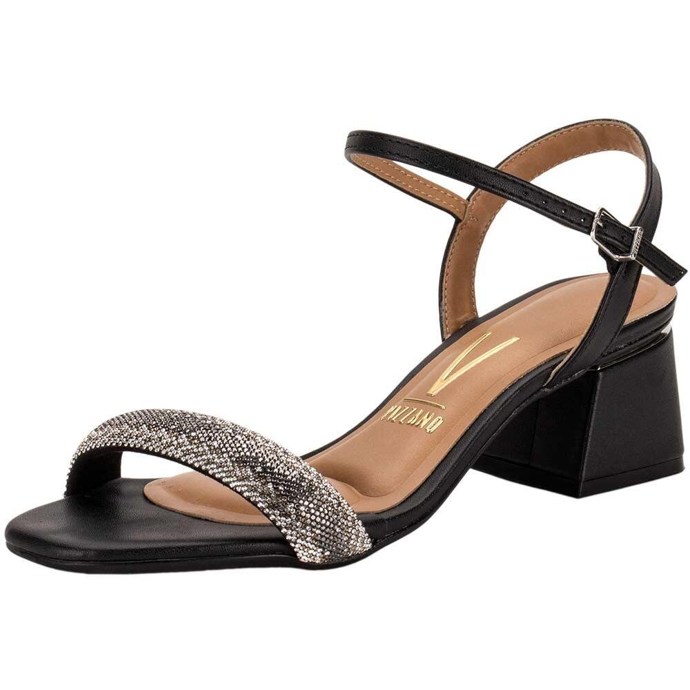 SANDÁLIA FEMININA SALTO GROSSO VIZZANO 6428139 Preto 1