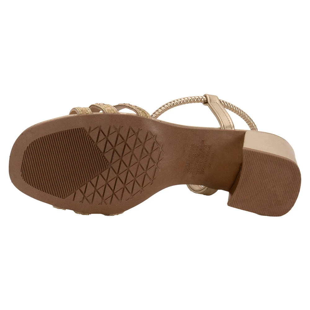 SANDÁLIA FEMININA SALTO GROSSO DAKOTA Y6691  Dourado 4
