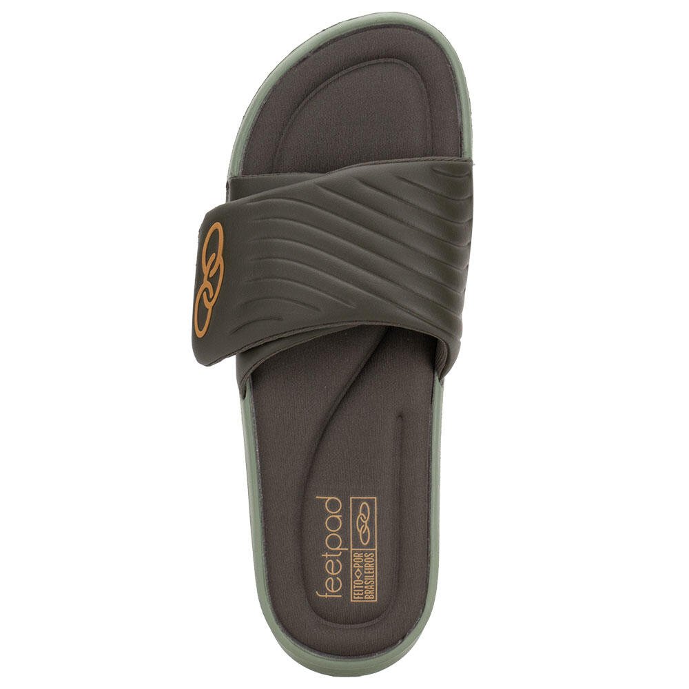 CHINELO MASCULINO SLIDE MELBOURNE 2 OLYMPIKUS 54107376 Oliva 5