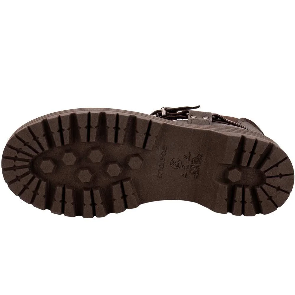 BOTA FEMININA CANO BAIXO MOLECA 5351104  Marrom 5
