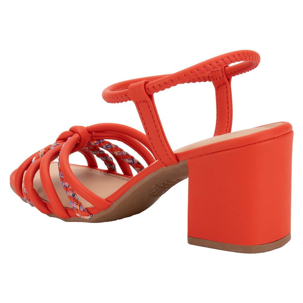 SANDÁLIA FEMININA SALTO GROSSO DAKOTA Y7461  Vermelho 3