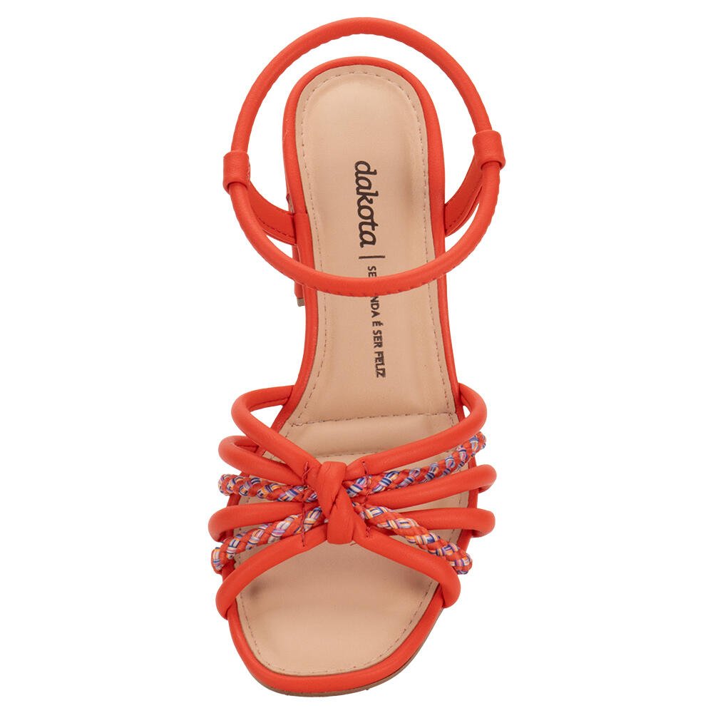SANDÁLIA FEMININA SALTO GROSSO DAKOTA Y7461  Vermelho 5