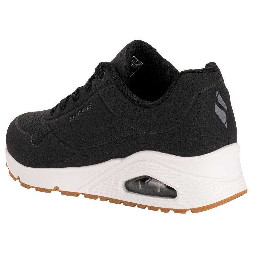 TÊNIS FEMININO UNO STAND ON AIR SKECHERS 73690  Preto 3
