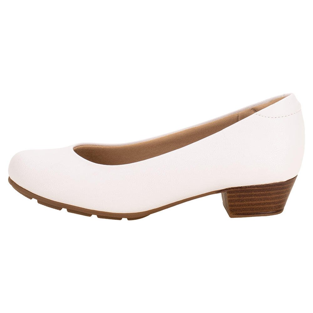 SAPATO FEMININO SALTO GROSSO MODARE 7032500  Branco 2