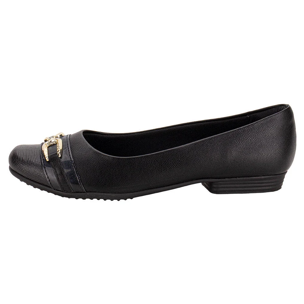 SAPATILHA FEMININA FLAT PICCADILLY 250235  Preto 2