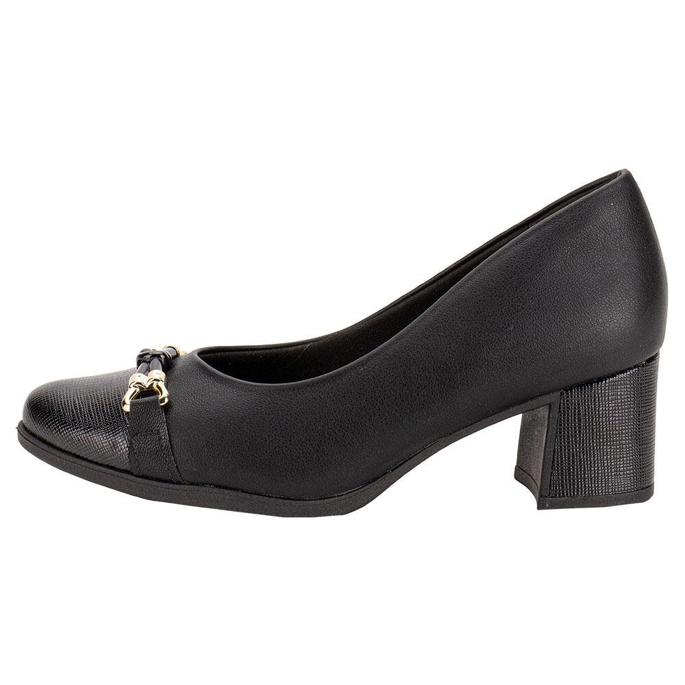 SAPATO FEMININO SALTO GROSSO PICCADILLY 654046  Preto 2