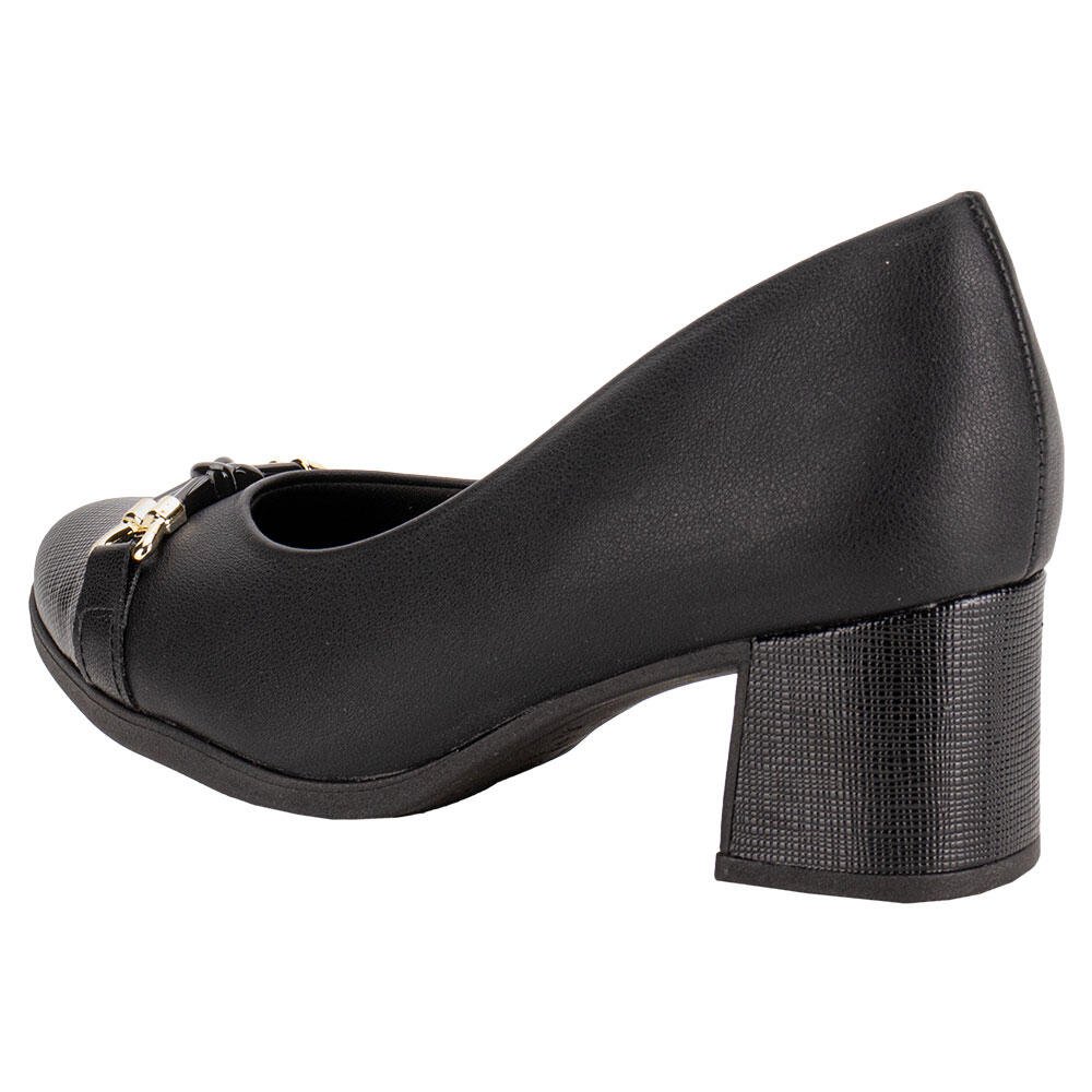 SAPATO FEMININO SALTO GROSSO PICCADILLY 654046  Preto 3