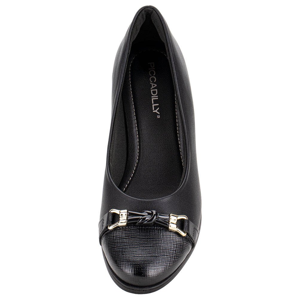 SAPATO FEMININO SALTO GROSSO PICCADILLY 654046  Preto 5