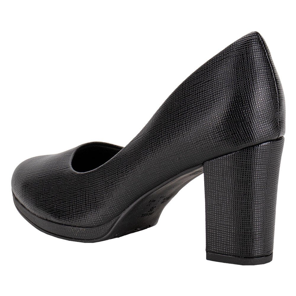 SAPATO FEMININO SALTO GROSSO PICCADILLY 130185 Preto 3