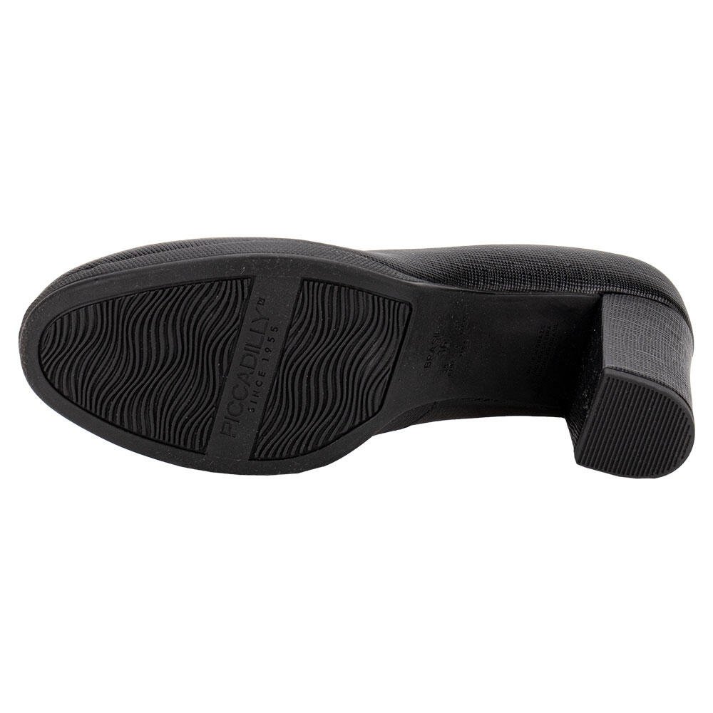 SAPATO FEMININO SALTO GROSSO PICCADILLY 130185 Preto 4