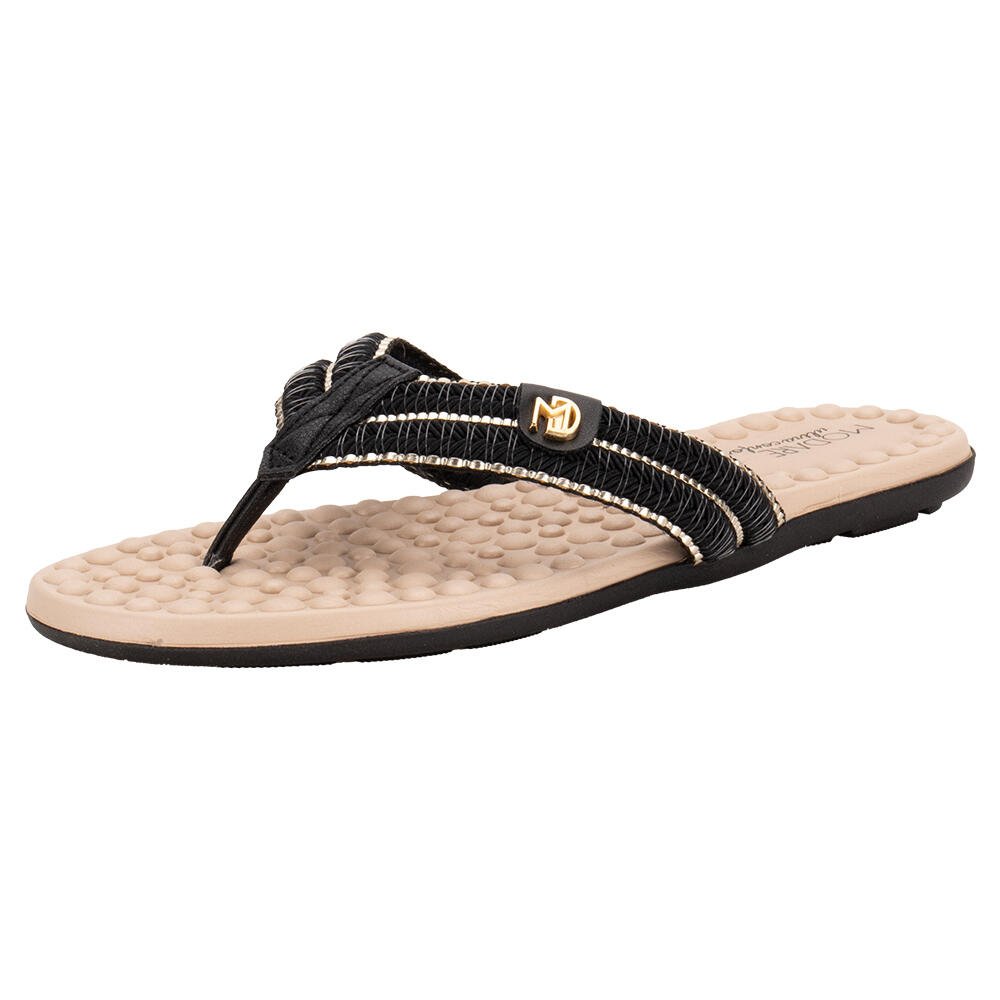 TAMANCO FEMININO FLAT MODARE 7163131 Preto 1