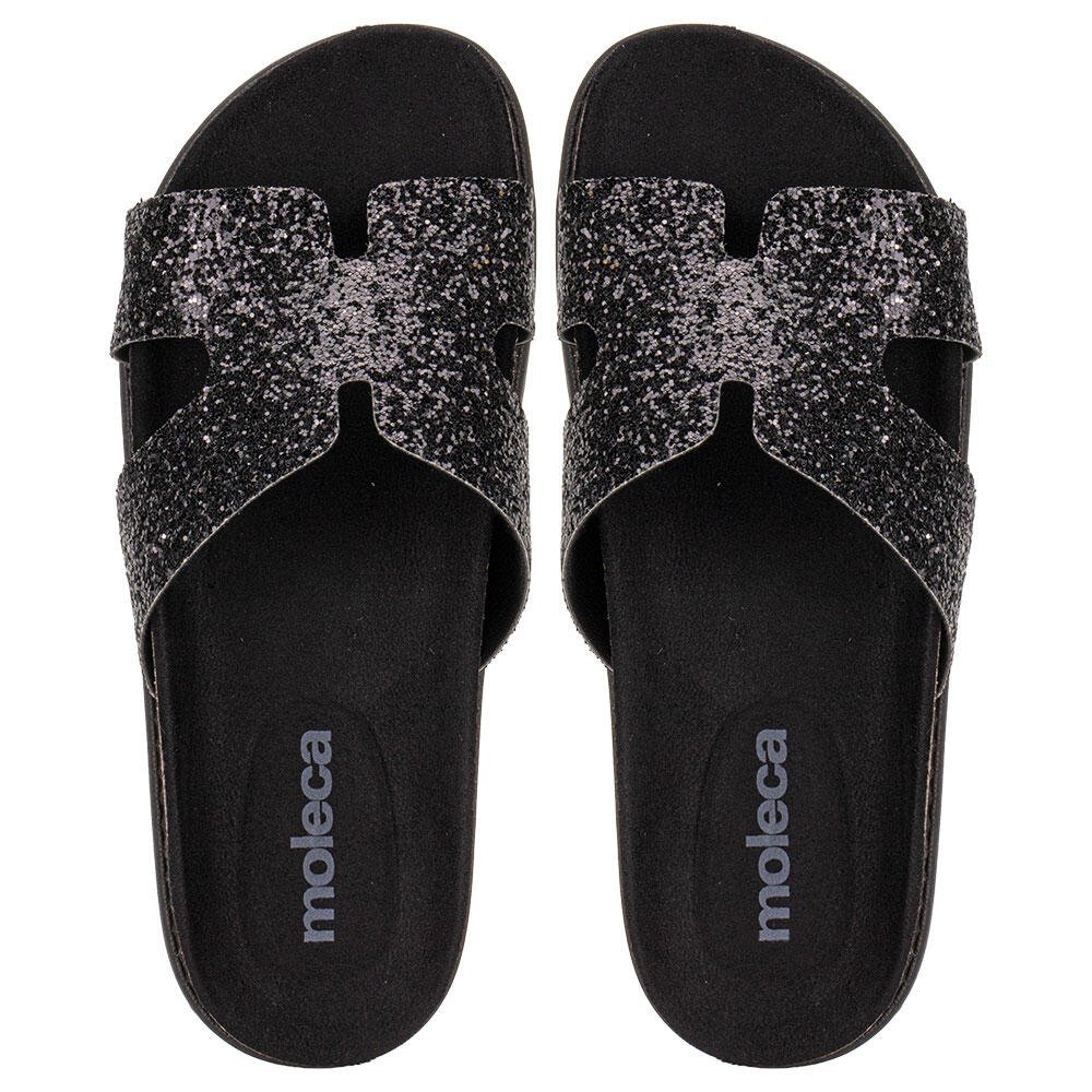 TAMANCO FEMININO FLAT MOLECA 5500100  Preto 5