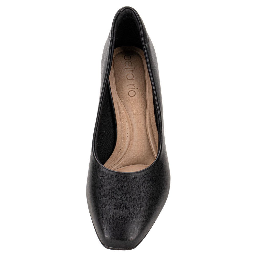 SAPATO FEMININO SALTO GROSSO BEIRA RIO 4314100  Preto 5