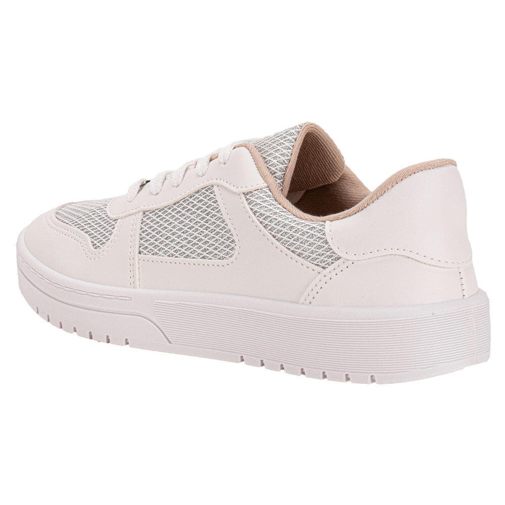 TÊNIS FEMININO CASUAL MOLECA 5791110 Branco/Cinza 3