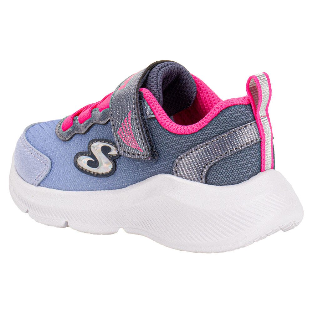 TÊNIS INFANTIL SOLE SWIFTERS SKECHERS 303579N Azul/Rosa 3
